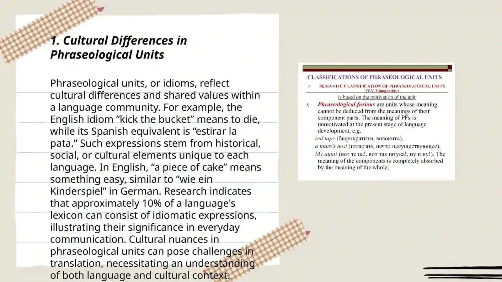 Problems with translation of phraseological units 3