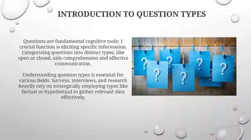 Types of Questions 3