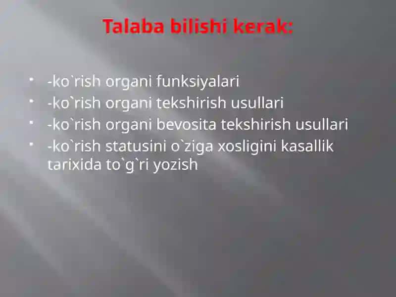 Oftalmologiyada zamonaviy tekshirish usullari 3