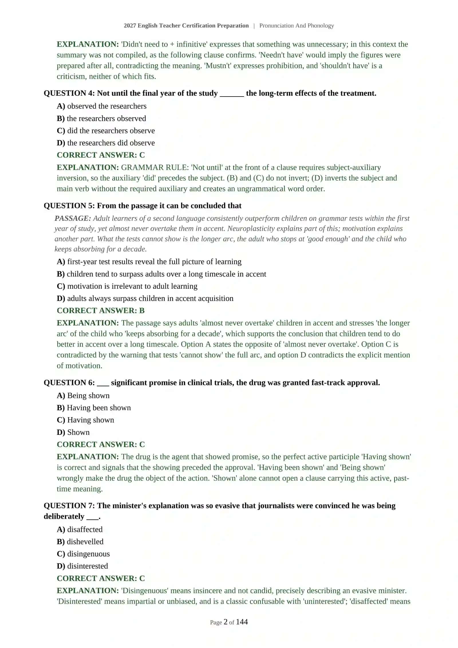 Pronunciation And Phonology English Teacher Certification Preparation 2027 3