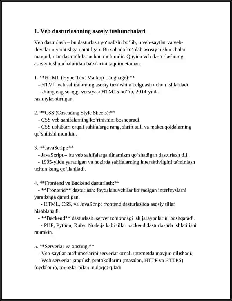 WEB DASTURLASHGA ASOSLANGAN AMALIY TIZIMLAR 3