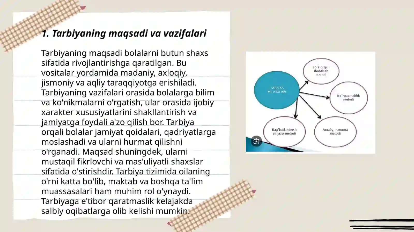 Tarbiyaning mazmuni va asosiy yo’nalishlari 3