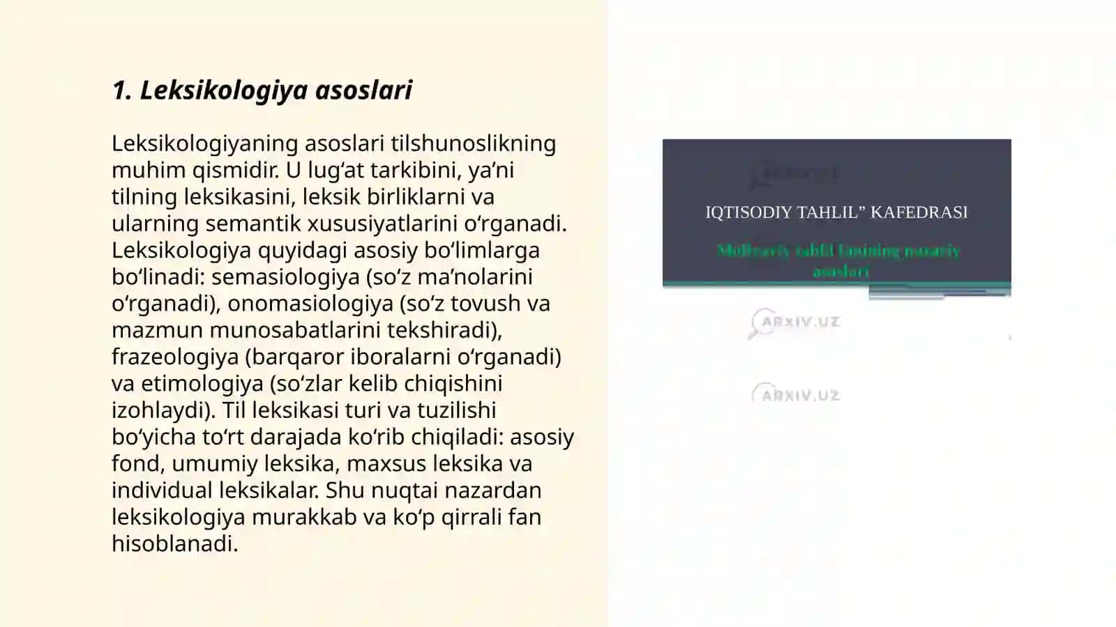 Leksik, semantik, semik tahlil qilish asoslari 3