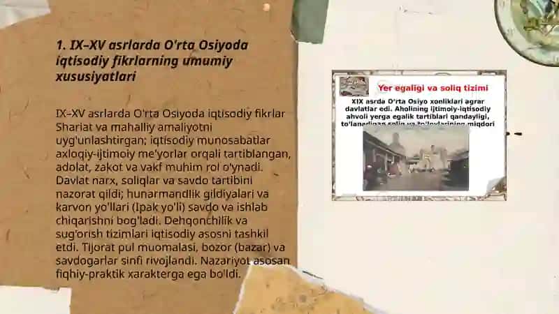 IX-XV asrlarda O'rta Osiyodagi iqtisodiy fikrlar 3