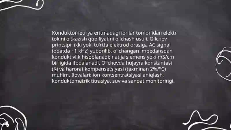 Konduktometriya va Potensiometriya 3
