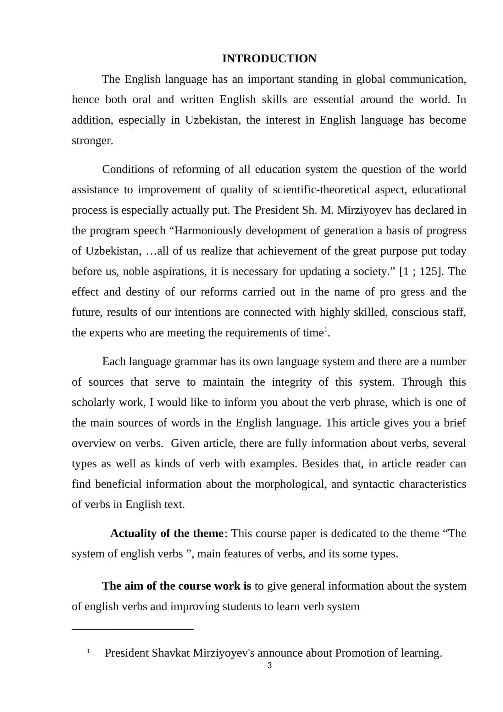 The system of English Verbs 3