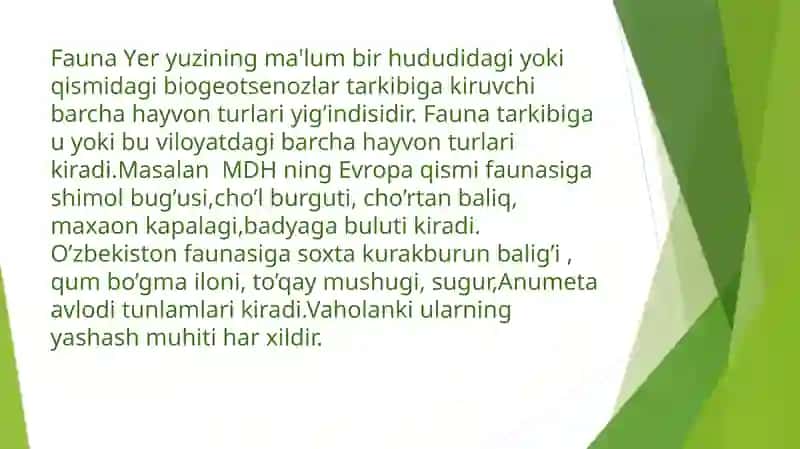 Fauna va uning tarkibi 3