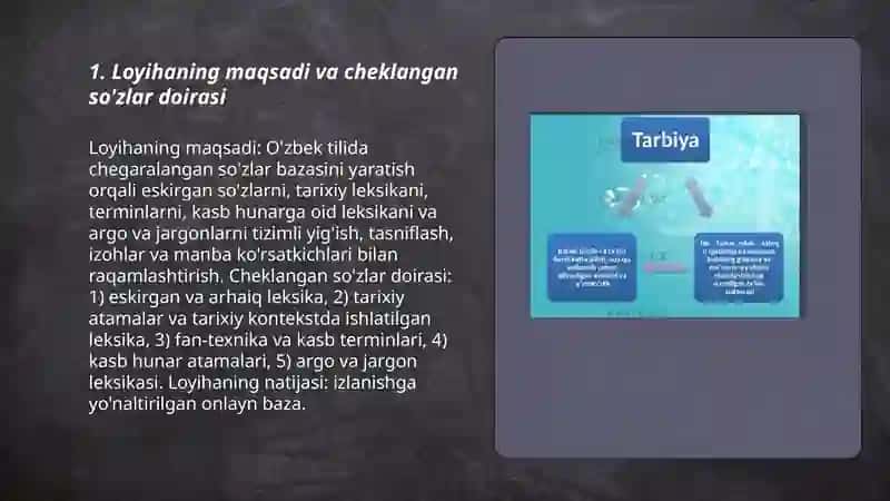 O'zbek tilida chegaralangan so'zlar bazasi 3