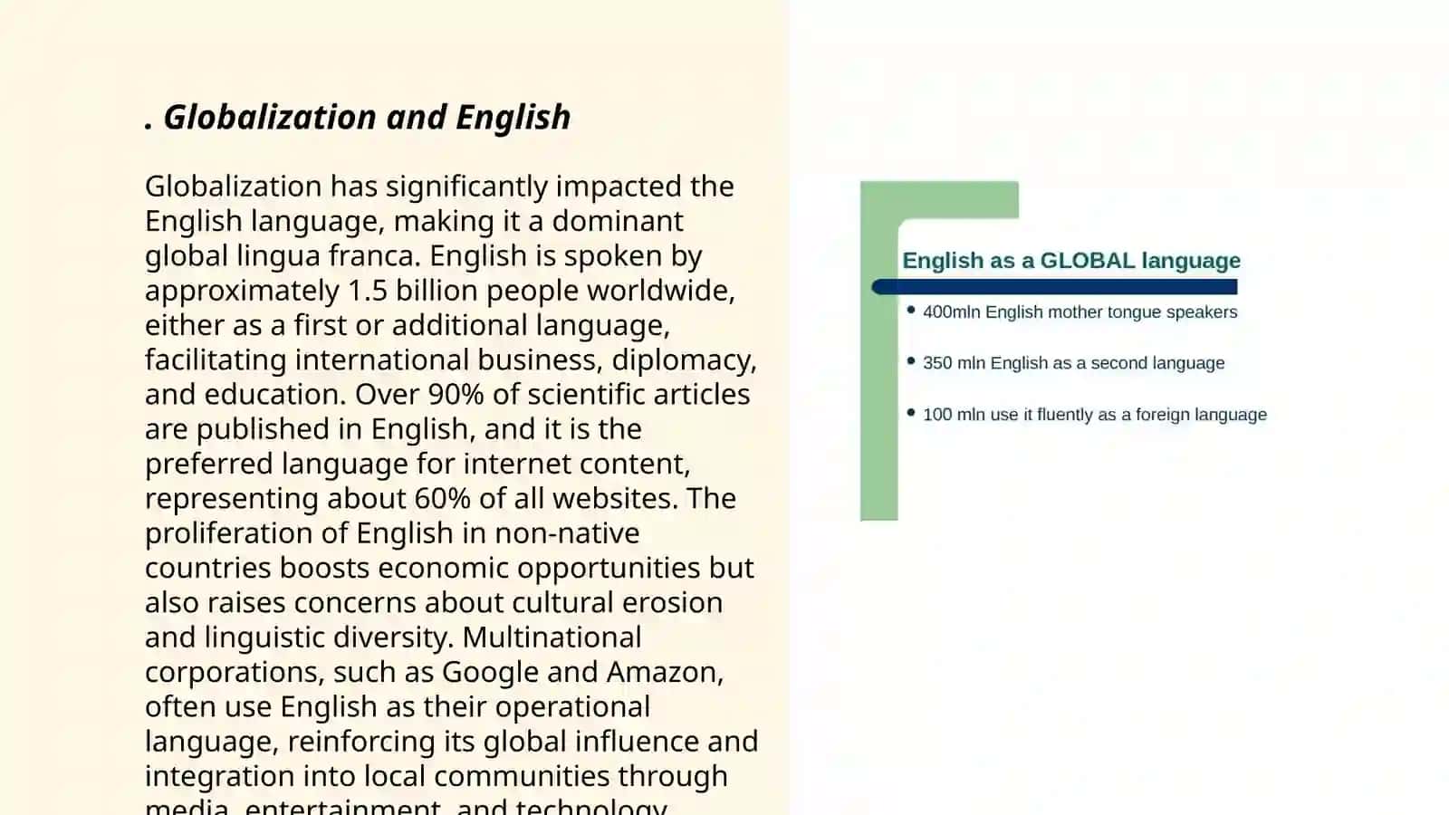 Ubiquity of English 3