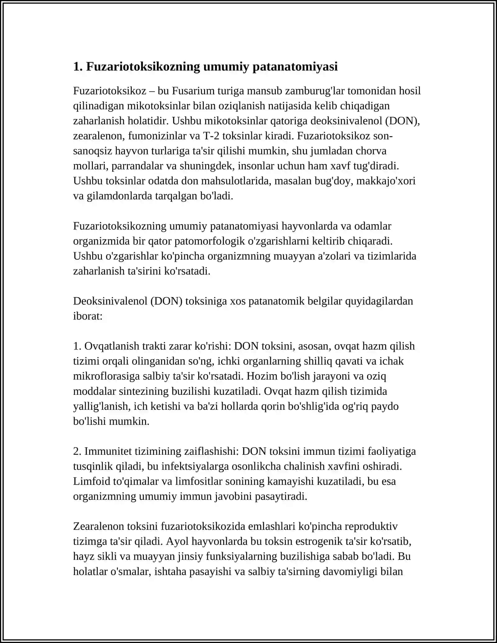 FUZARIOTOKSIKOZNING PATANATOMIYASI 3