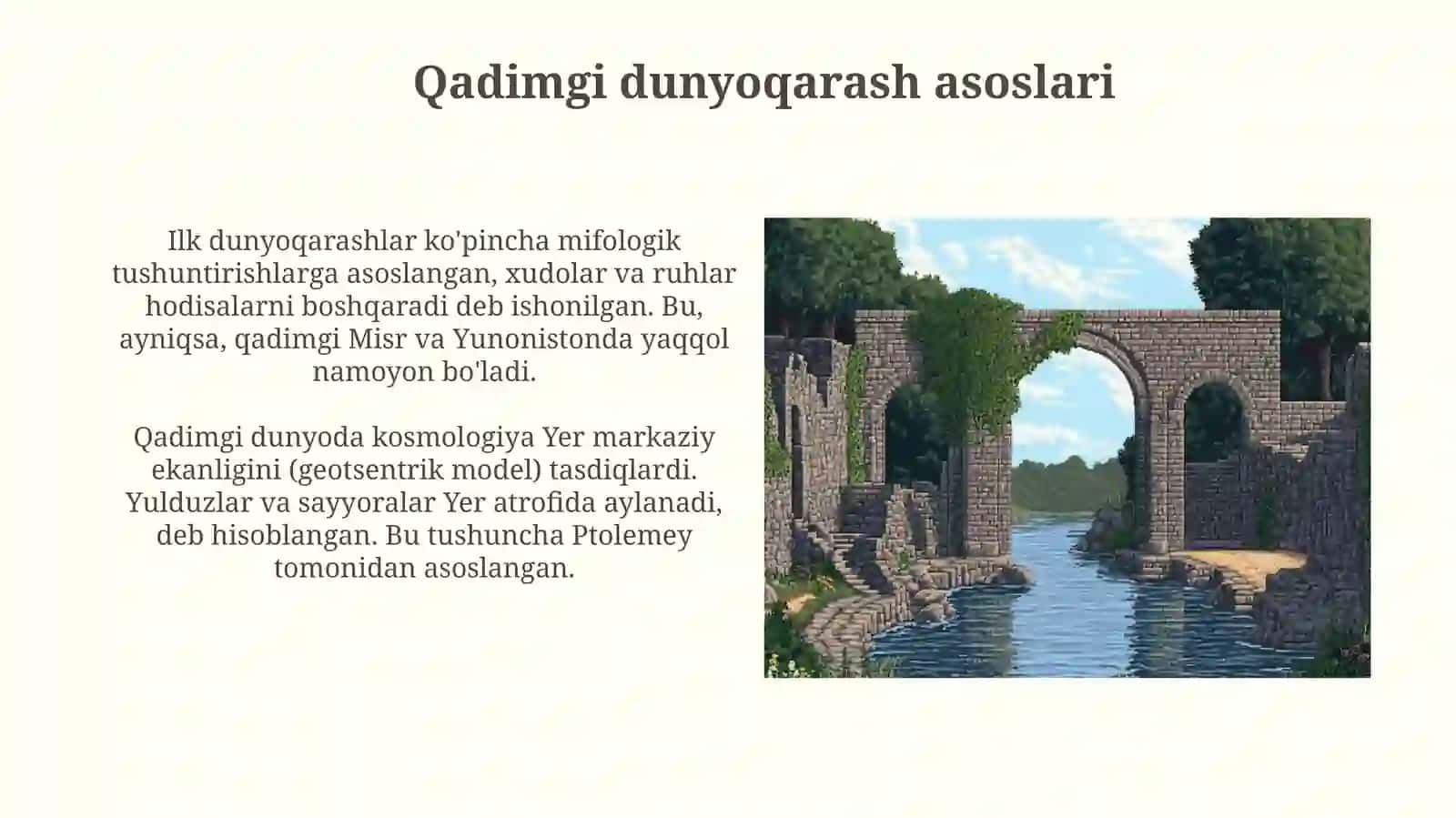 Qadimgi va oʻrta asr qarashlari 3