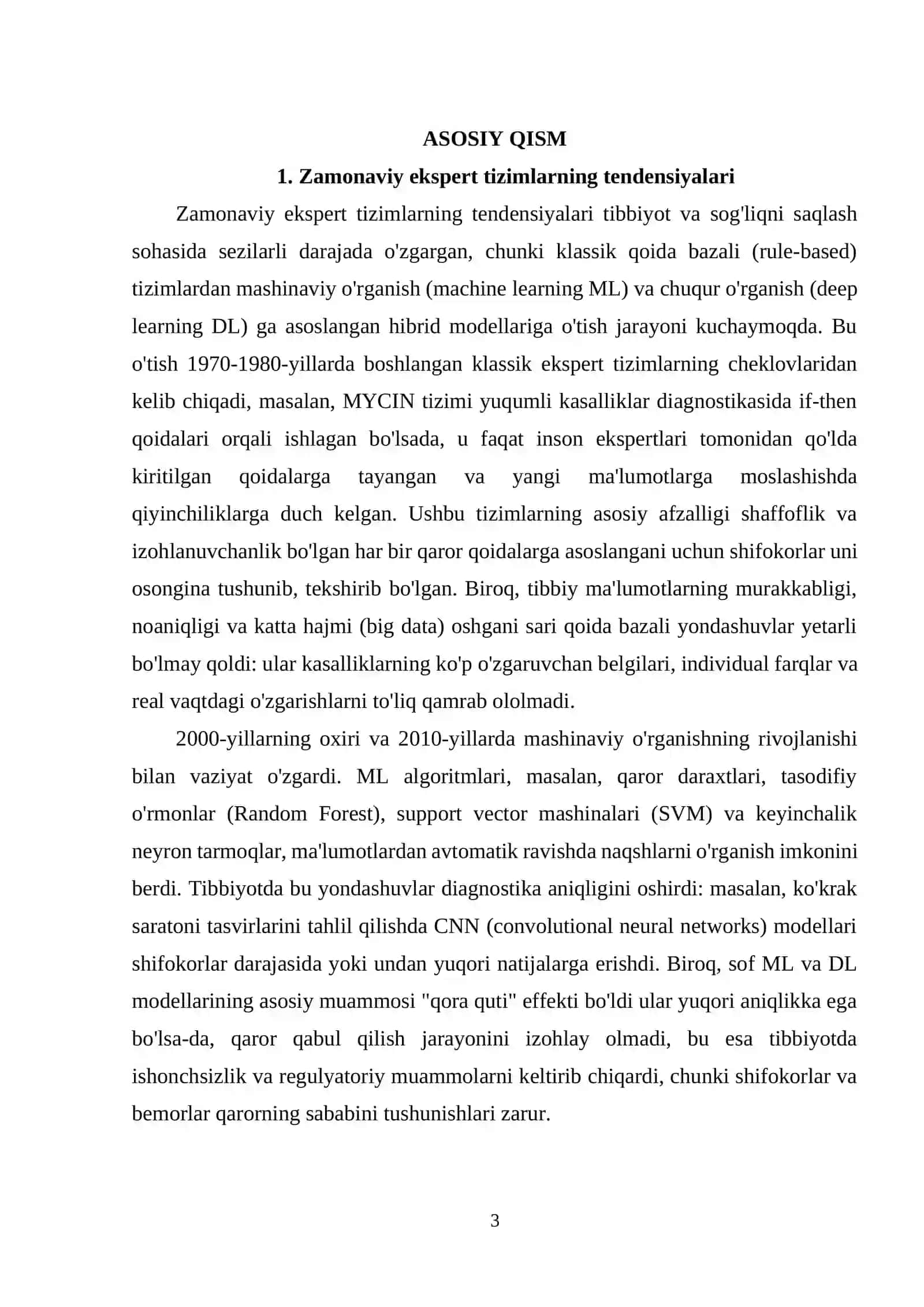 Ekspert tizimlarining tibbiyot sohasida qoʻllash dasturiy algoritmi 3