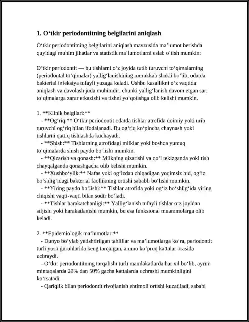 O'TKIR PERIODONIT KILINIKA 3