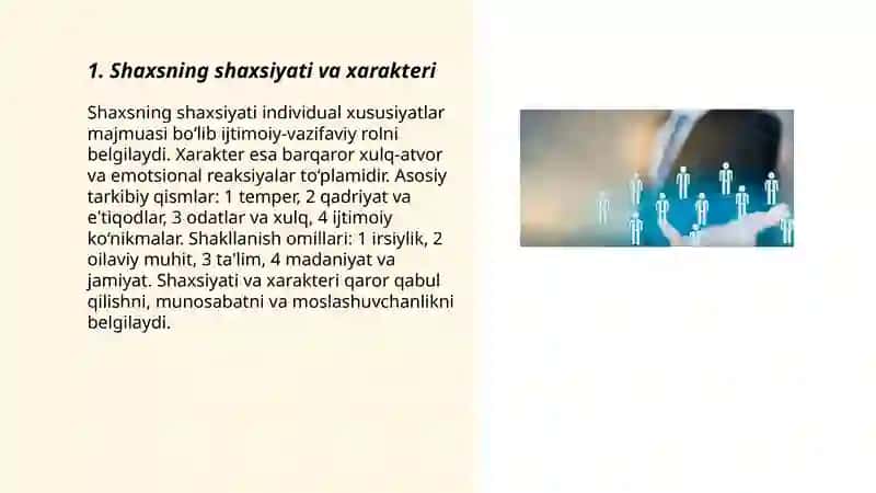 Shaxsning shaxsiyati va xarakteri 3