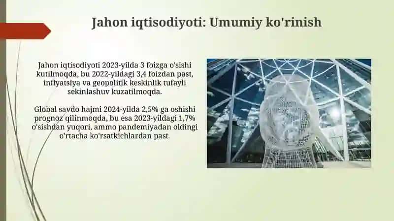 butun jahon va O'zbekiston iqtisodiyoti 3