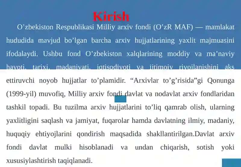 O’zbekiston Respublikasi Milliyarxiv fondi 3