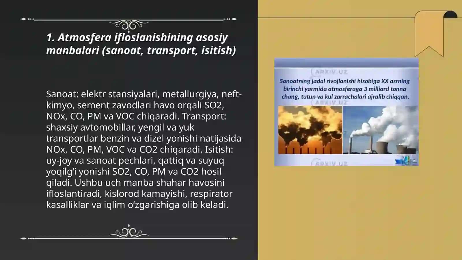 Atmosfera Ifloslanishi va Chiqindi Mavzusida 3