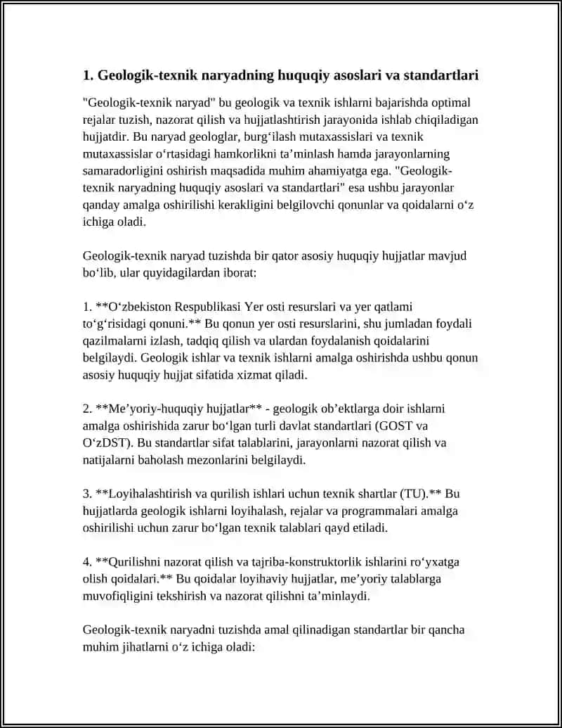 Geologik-texnik naryad tuzish 3