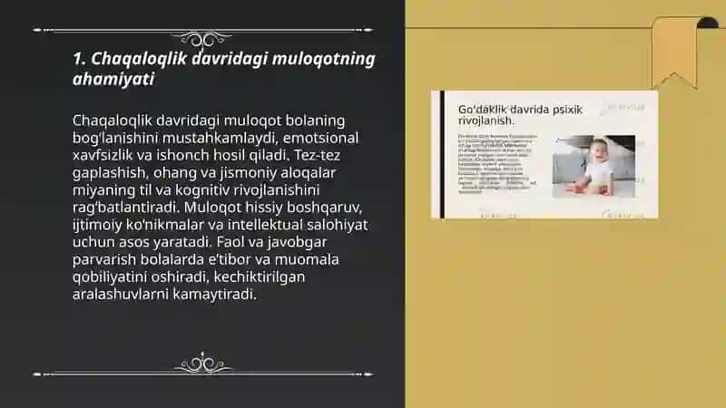 Chaqaloqlik davridagi muloqot 3