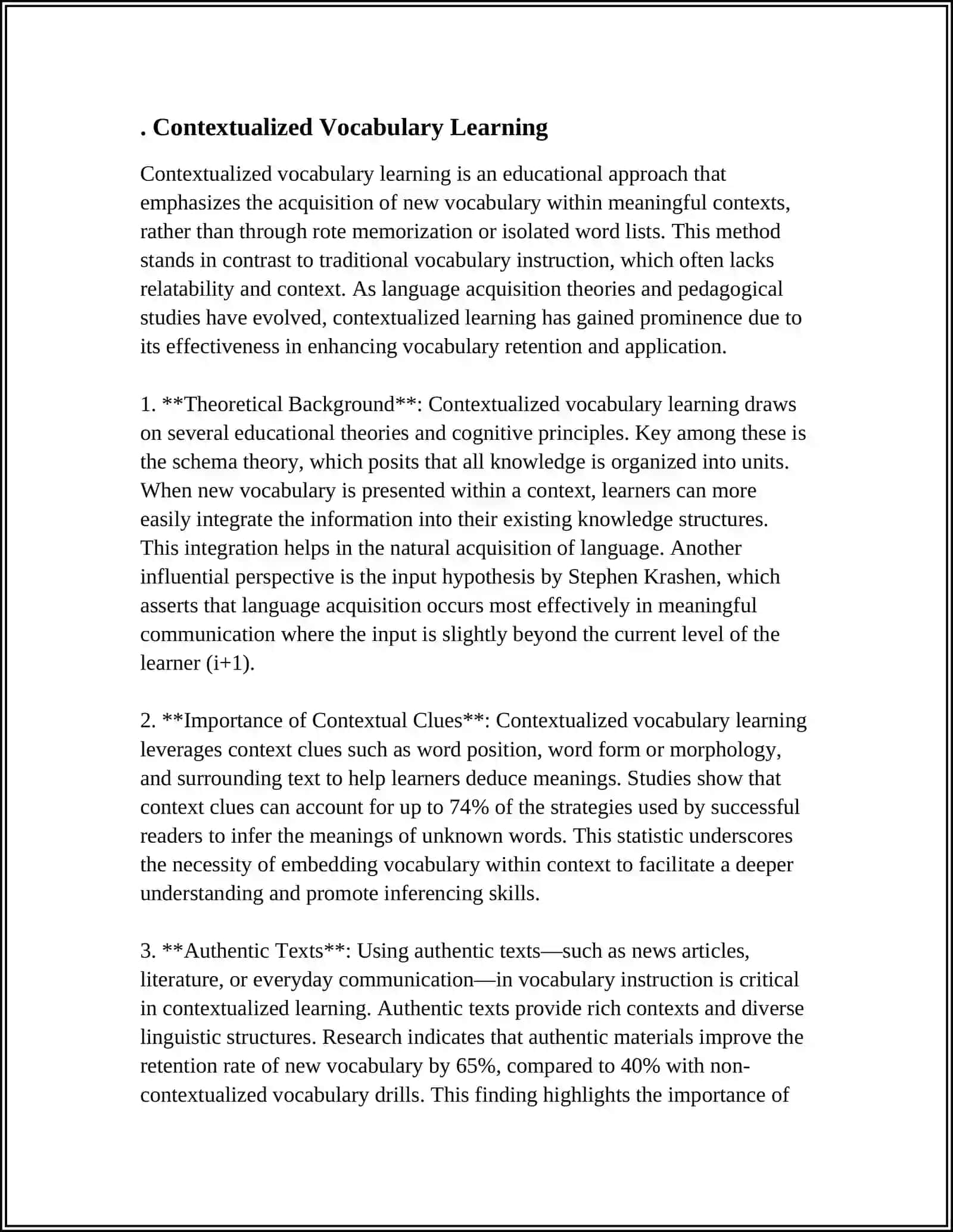 TEACHING VOCABULARY IN THE CONTEXT OF ENGLISH AS A FOREIGN LANGUAGE 3