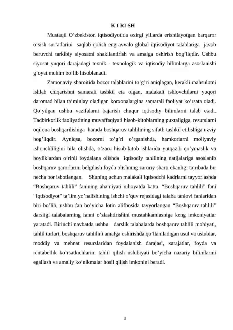 Boshqaruv tahlili Darslik 3