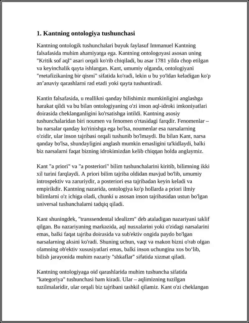 KANT ONTOLOGIYASIDA KATEGORIYALARNING TASNIFI 3