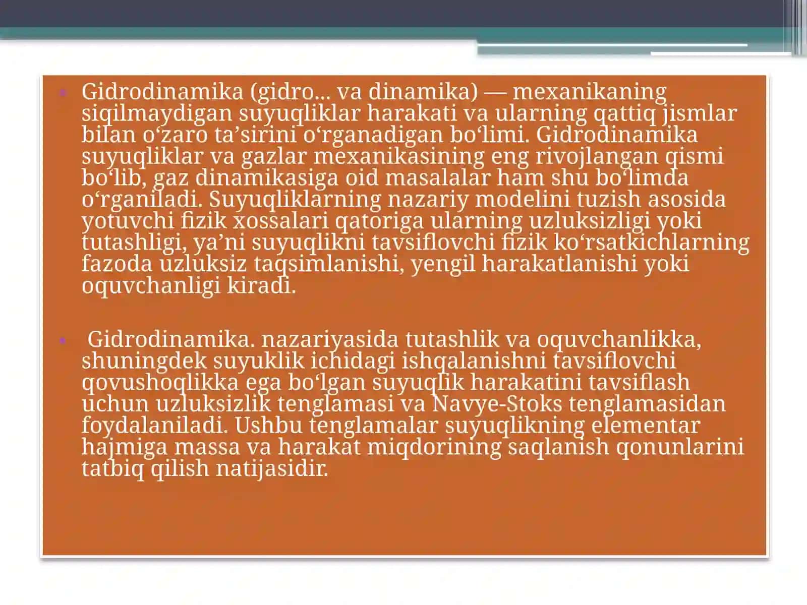 Gidrodinamika Biofizikasi 3