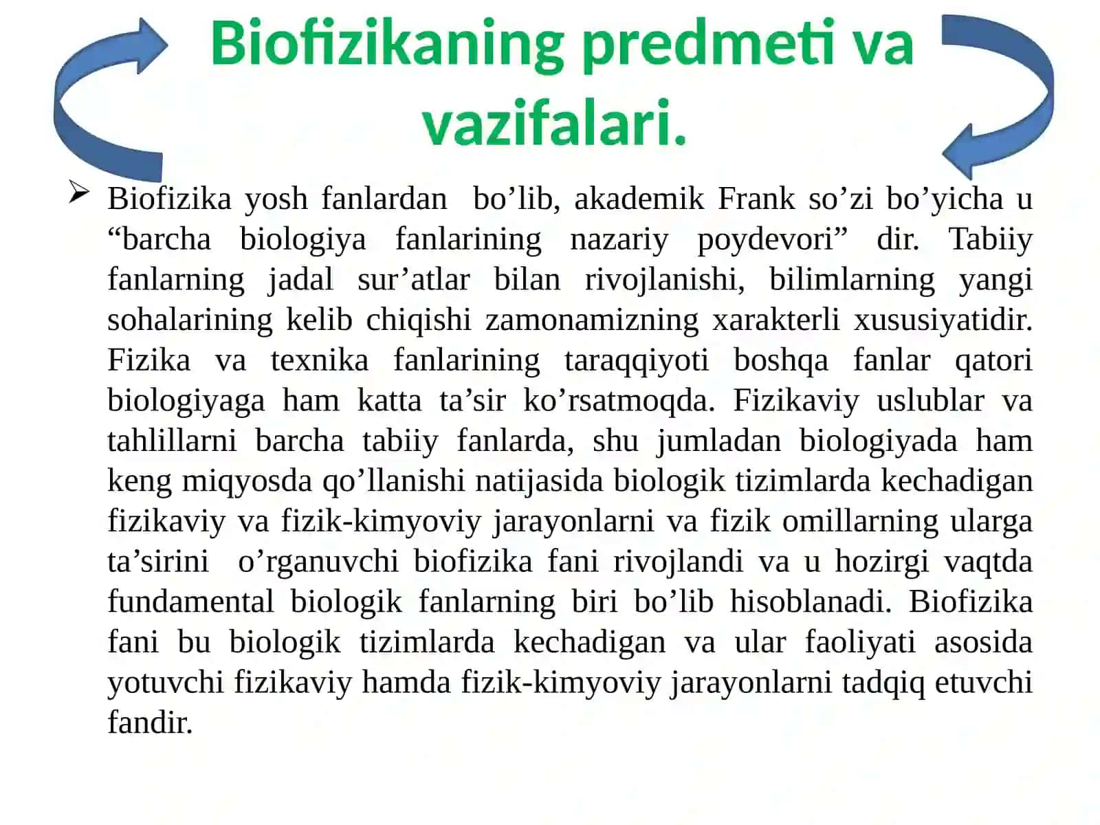 Biofizika faniga kirish 3