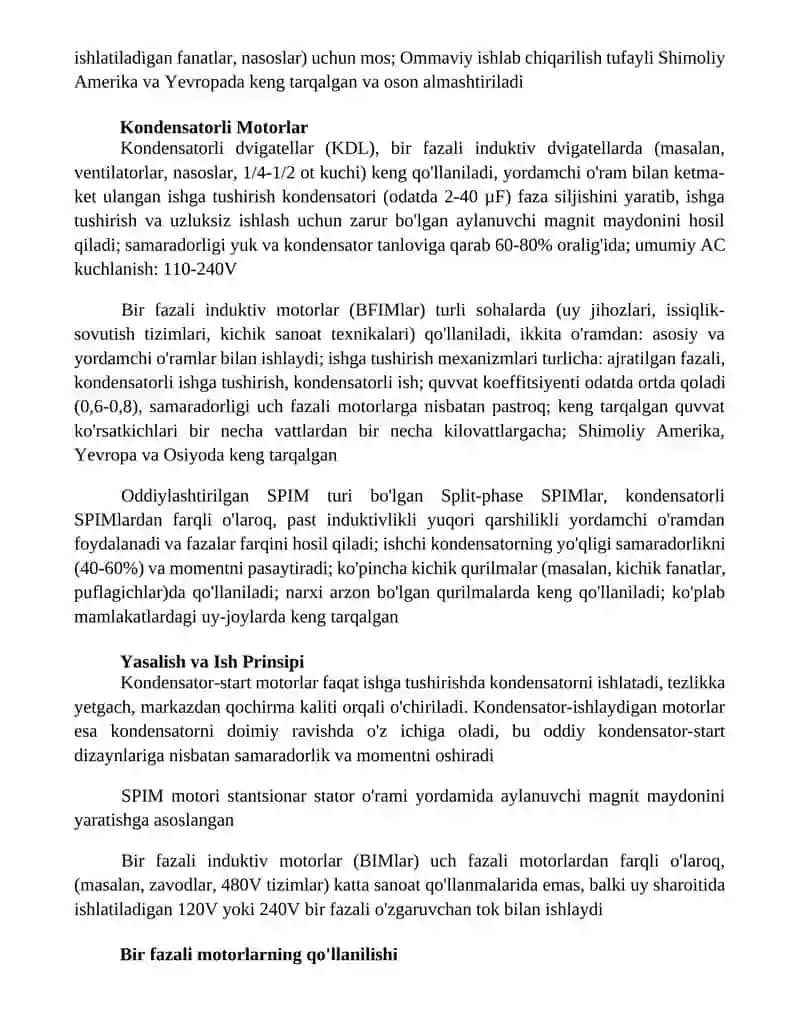 Bir fazali asinxron matorlar 3