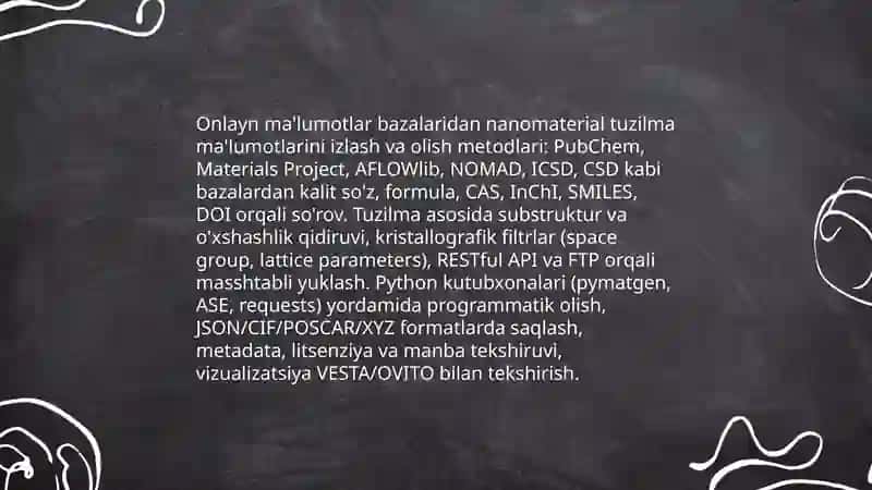 Nanomateriallar tuzilmalarini o'rganish 3