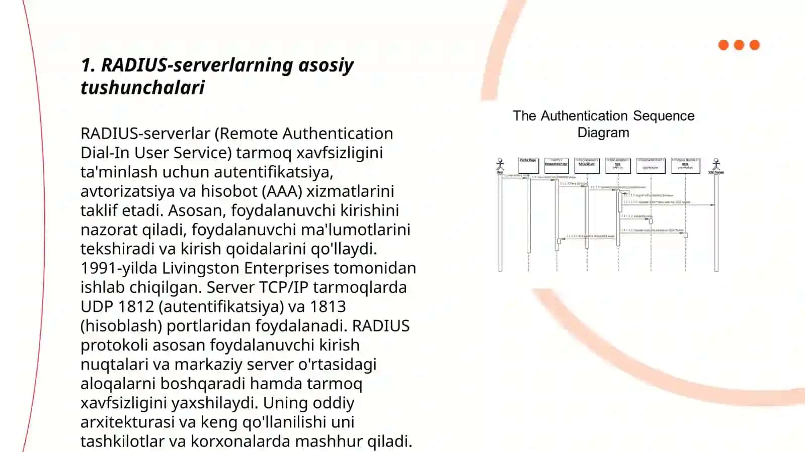 RADIUS autentifikatsiya seryerlari ATM tarmoqlari 3