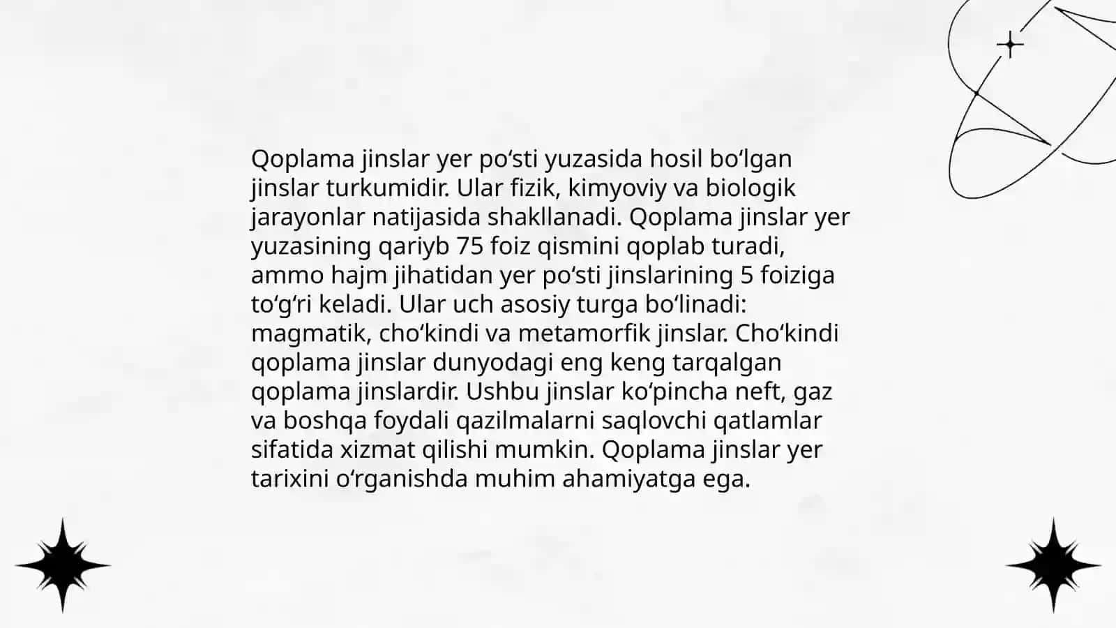 Qoplama jinslarning tasnifi 3