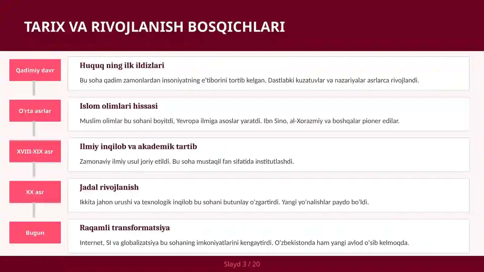 Huquq asoslari va tizimlar 3