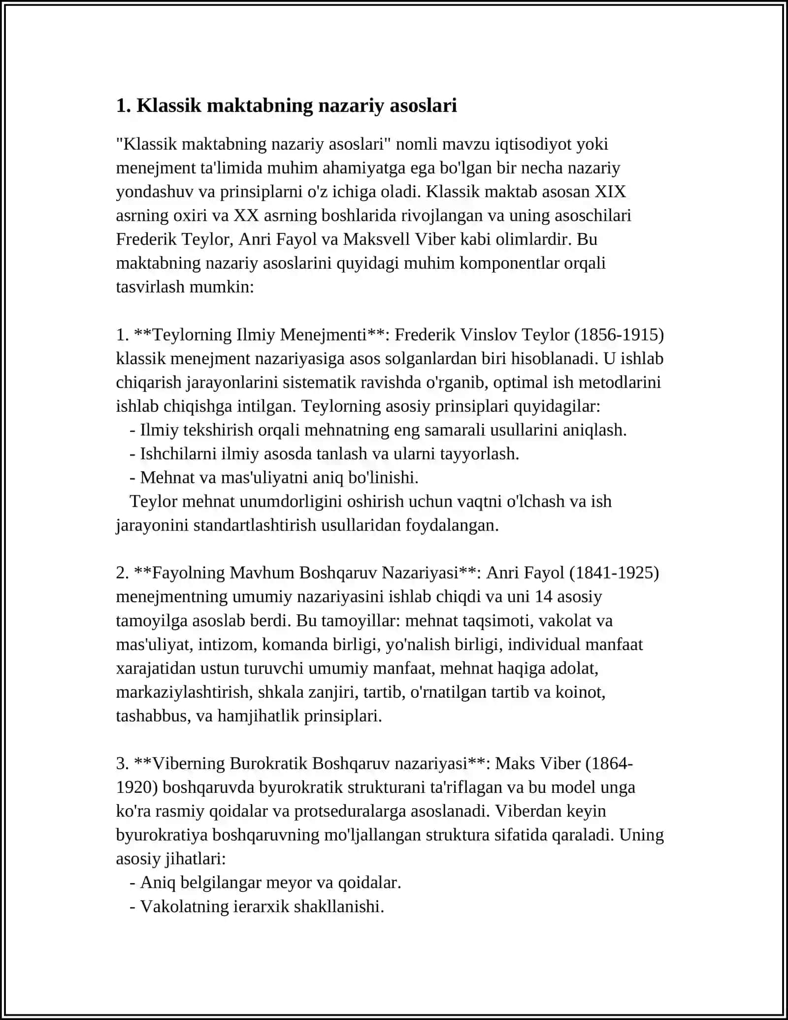 Klassik maktabning nazariy asoslari 3