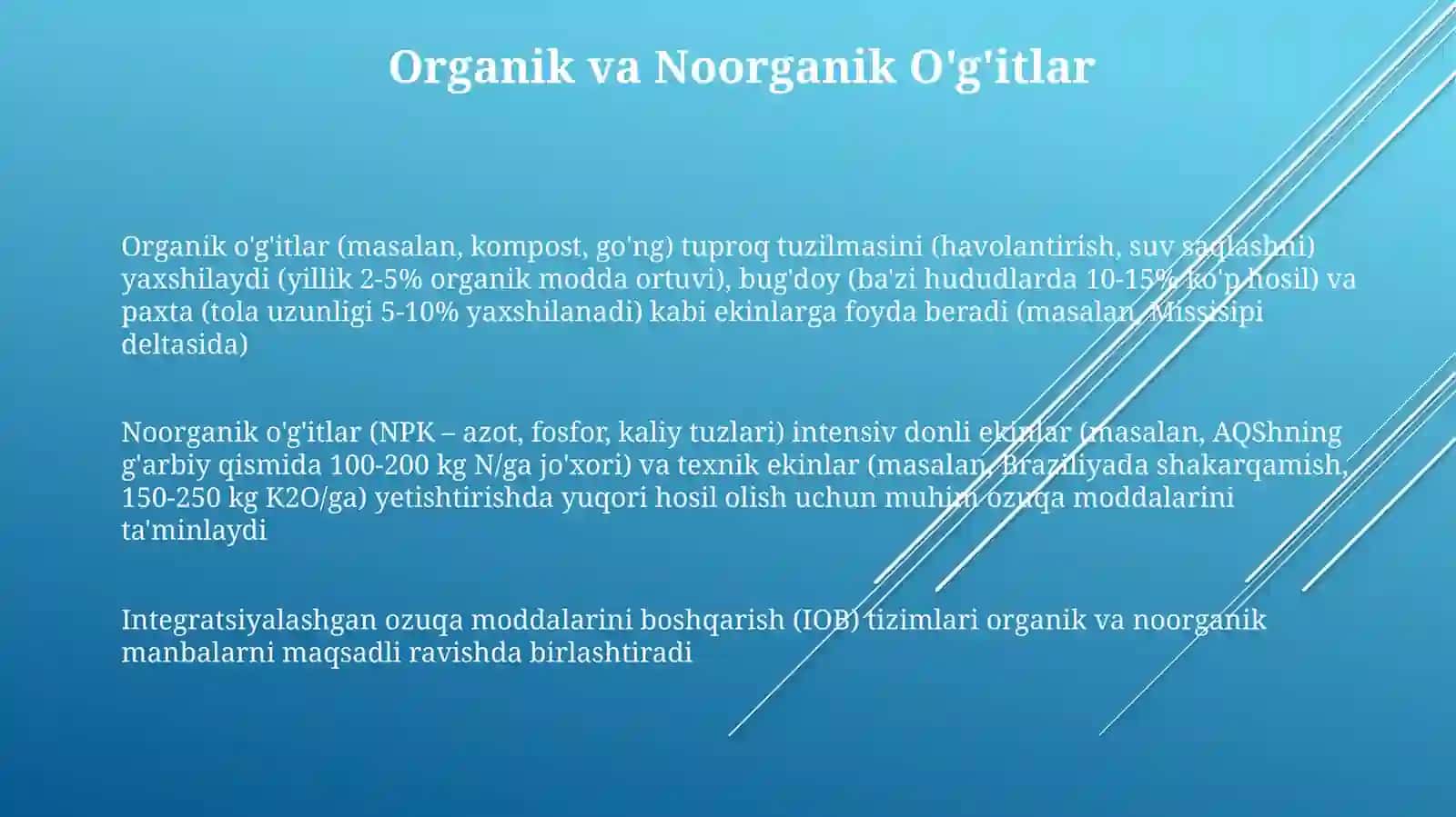 Texnik va donli ekinlarni oʻgʻitlash tizimi 3