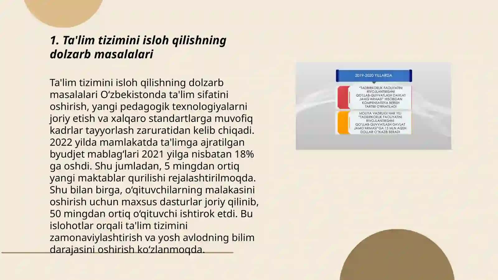 Ta'lim tizimini isloh qilishning dolzarb masalalari 3