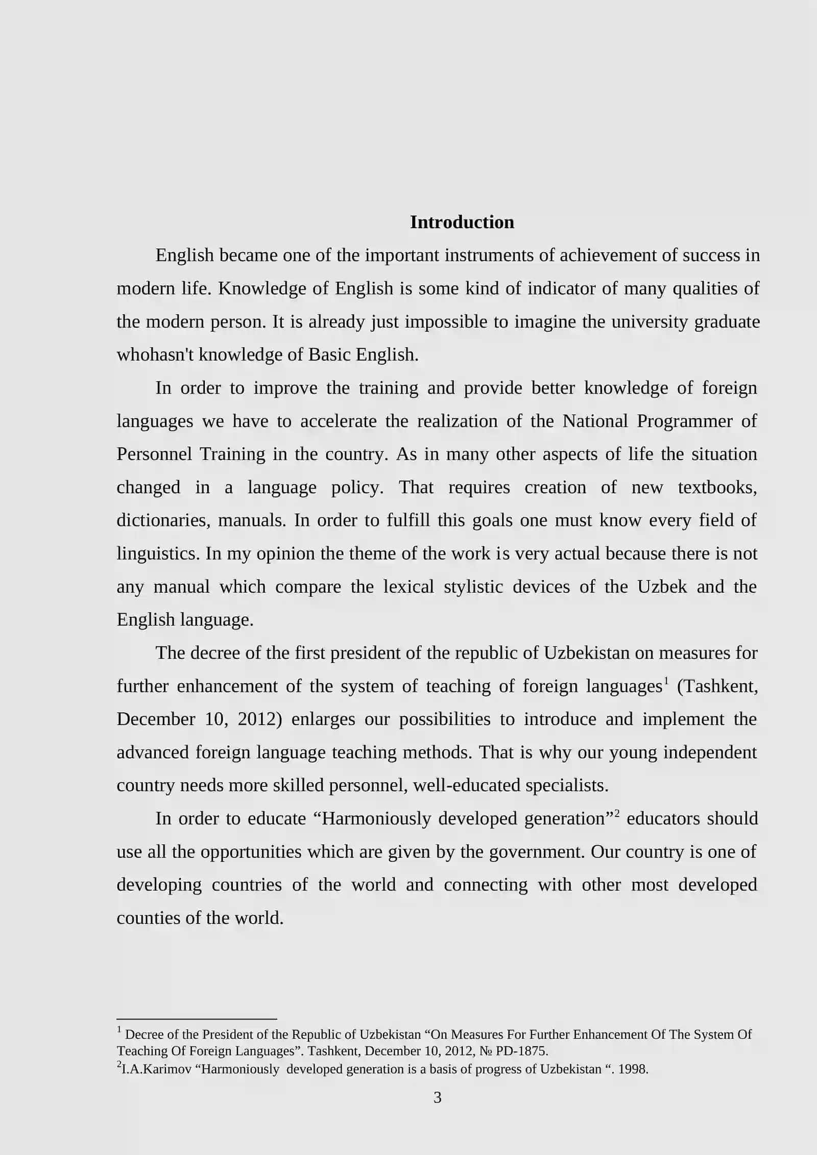 “DEVELOPMENT OF CREATIVE ABILITIES IN TEACHING ENGLISH” MAVZUSIDAGI KURS ISHI 3