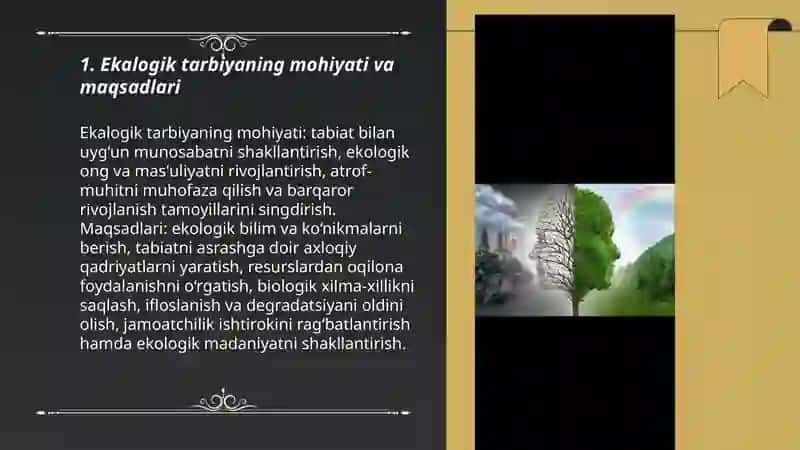 Ekalogik tarbiya Muhammadjonova o'g'iloy 3