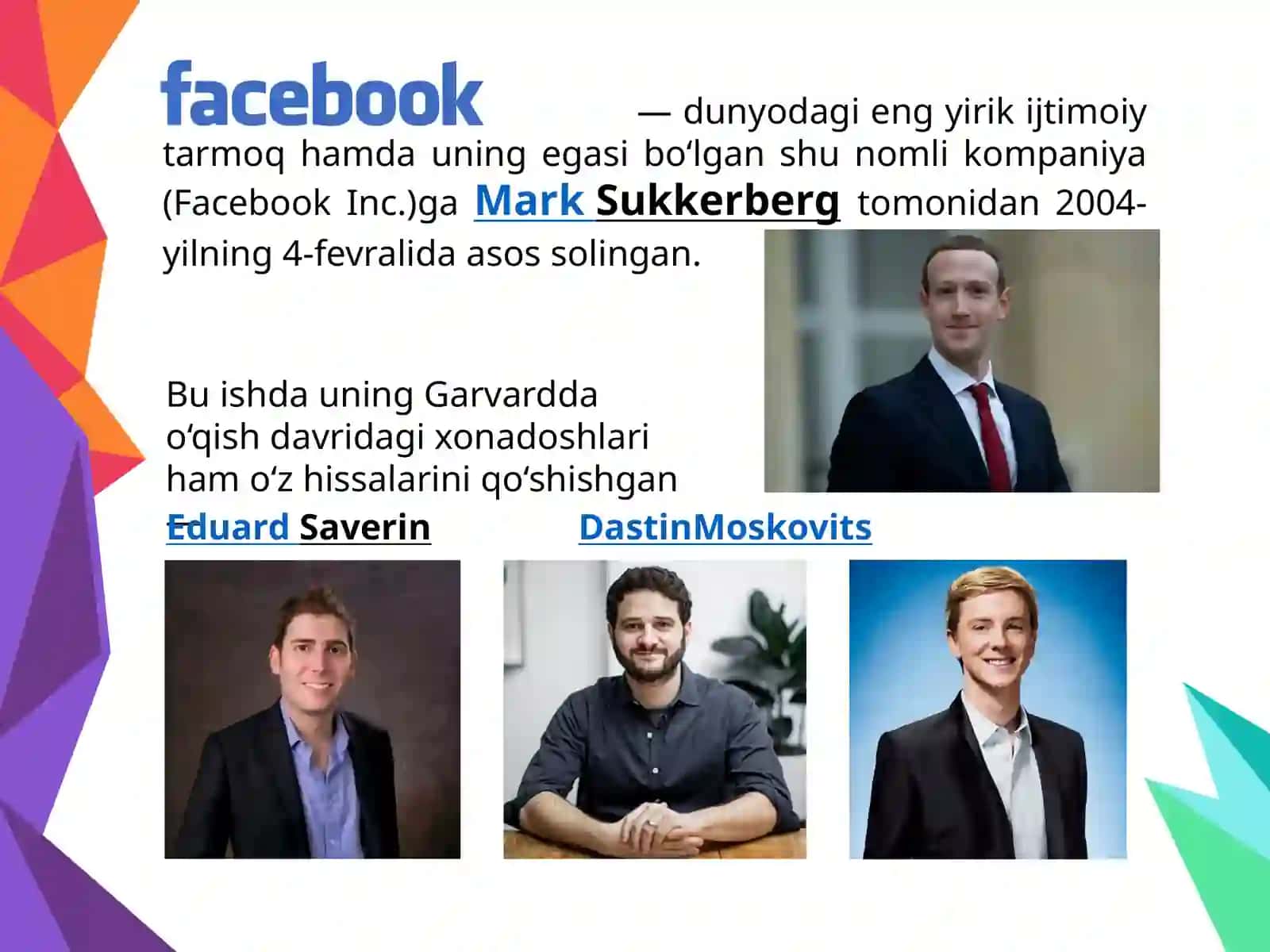 Internet marketing fanidan “Facebook” mavzusida MUSTAQIL ISH 3