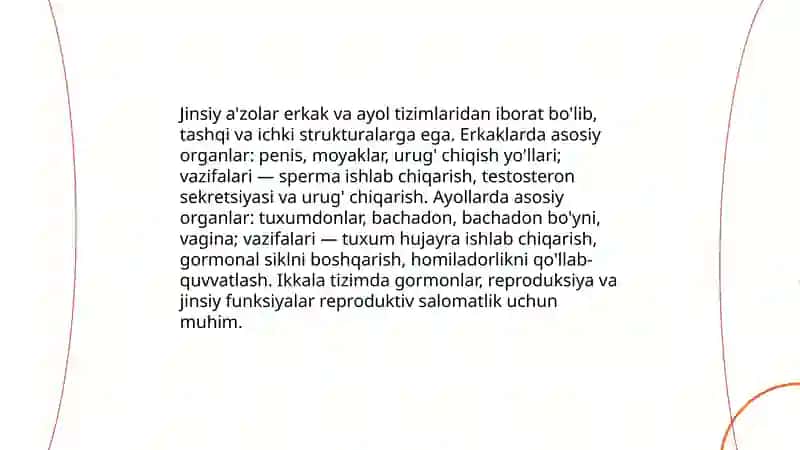 Jinsiy azolar anatomiyasi 3