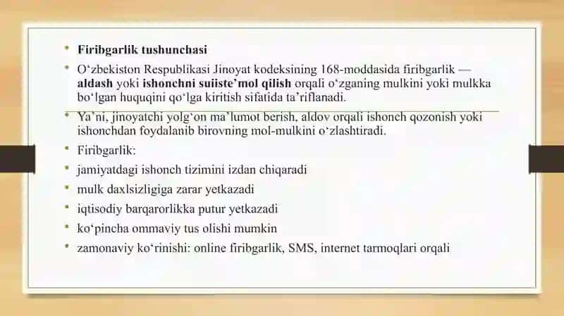 O 'zbekiston Respublikasi Jinoyat kodeksi 3