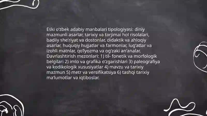 Eski oʻzbek tili adabiy manbalari 3