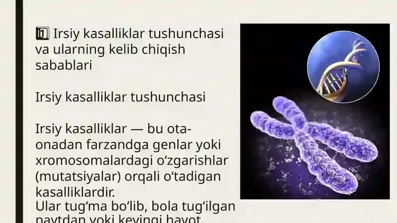 Irsiy kasalliklar xromosoma kasalliklari 3