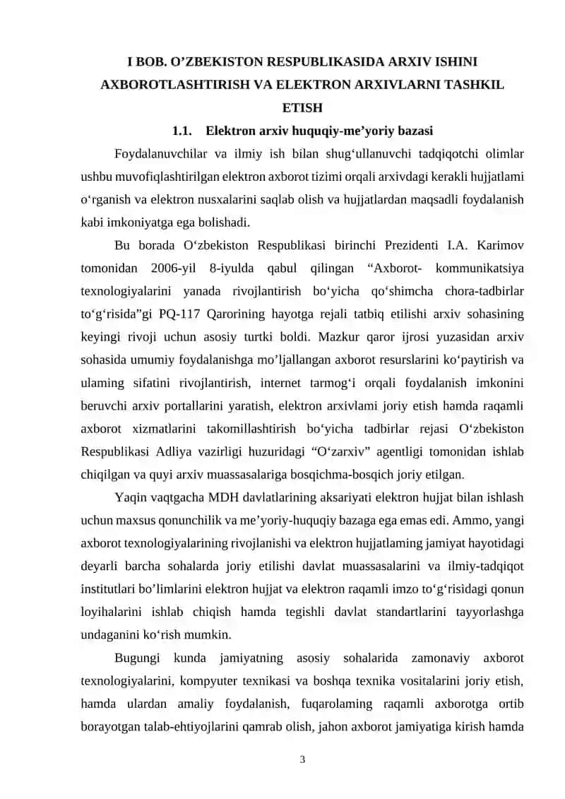Arxiv ishini axborotlashtirish, elektron hujjat almashinuv tizimi 3