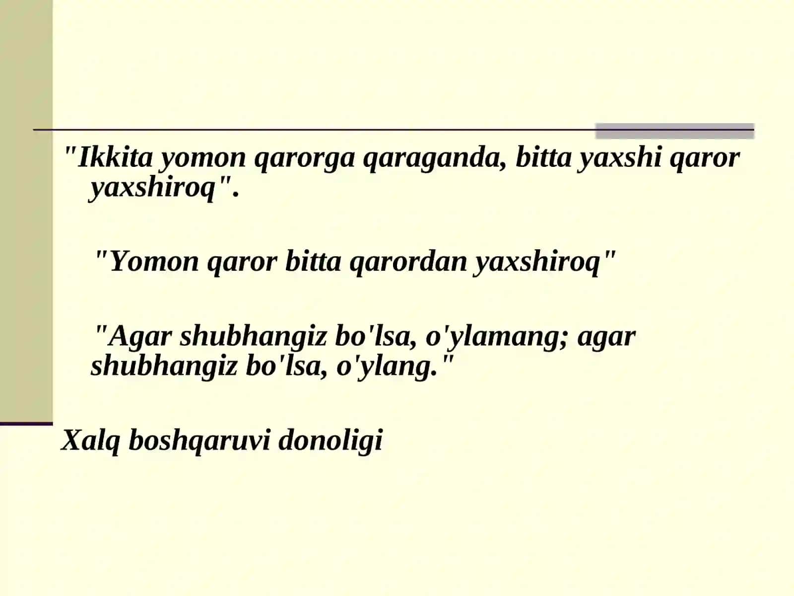 Xalq boshqaruvi donoligi 3