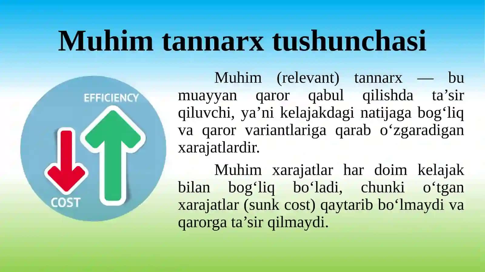 Muhim harajatlar tahlili 3