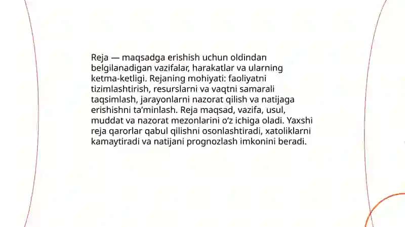 Reja. Rejaning turlari 3