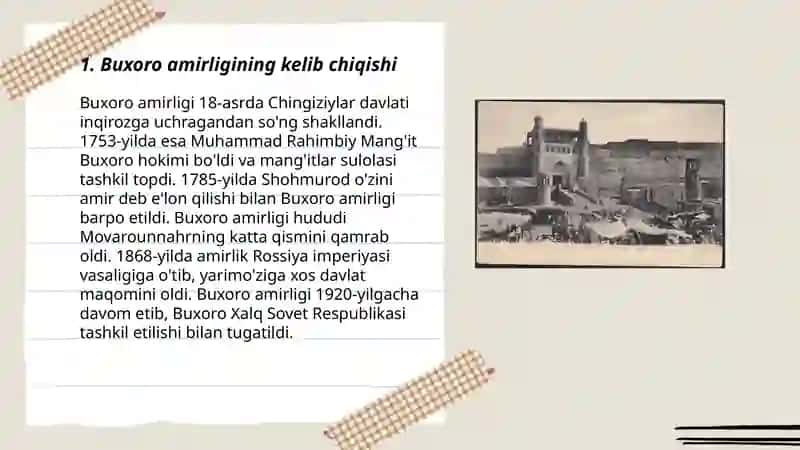 Buxoro amirligining tashkil topishi 3