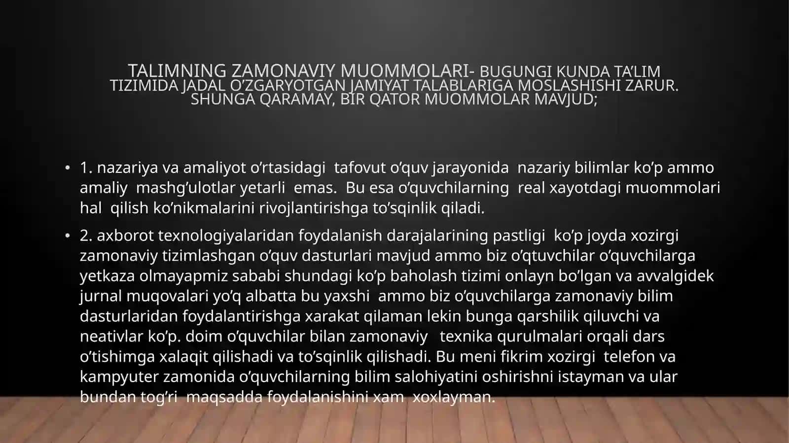 Kimyo fanini o’qitishni takomillashtirish yo’llari 3