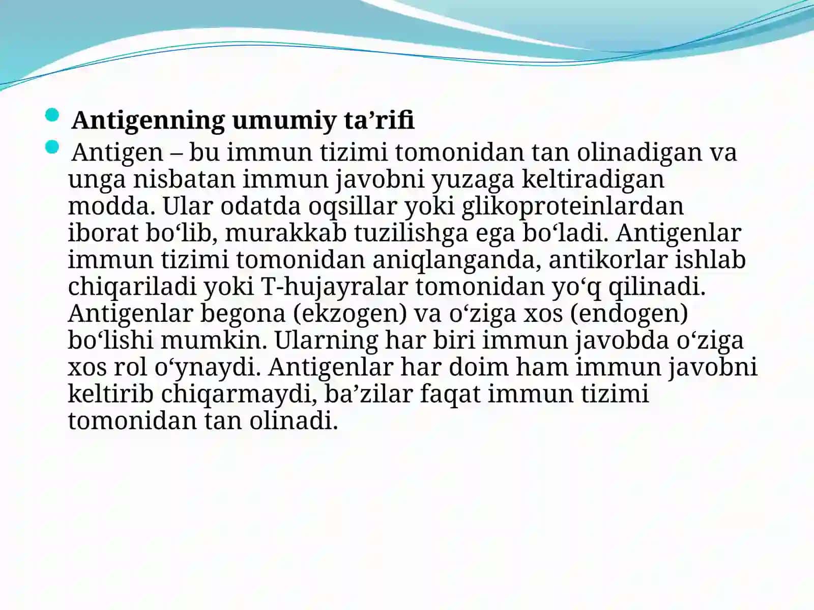 Antigen va ularning xususiyatlari 3